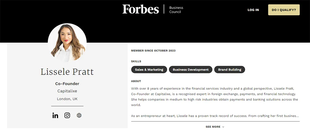 How capitalixe succeeds by serving clients in high-risk sectors 1 A black and white website
