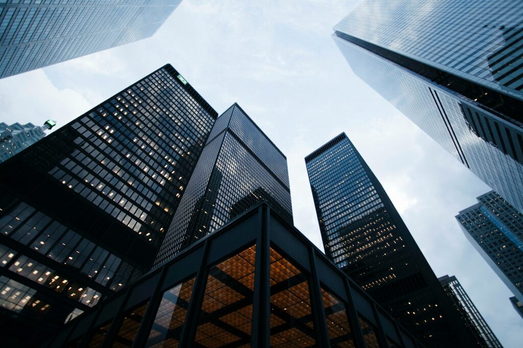 Skyscrapers housing businesses who would question what is correspondent banking and would need to know